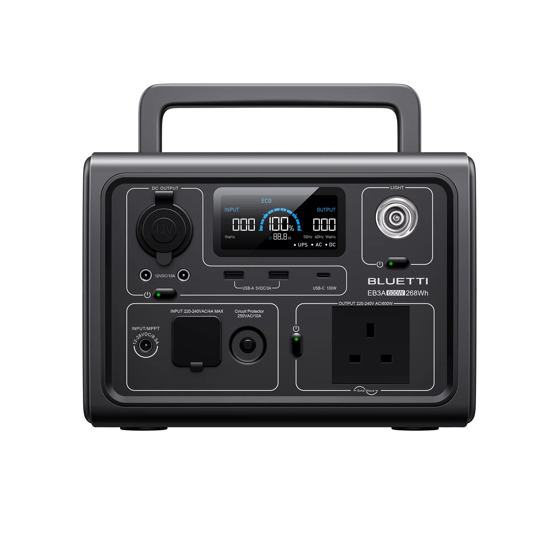 BLUETTI EB3A Portable Power Station 268Wh LiFePO4