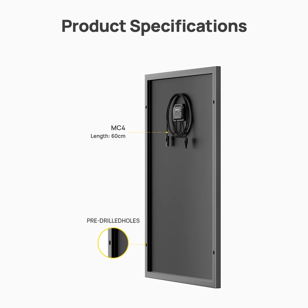 AFERIY AF-SG120 120W Monocrystalline Glass Solar Panel