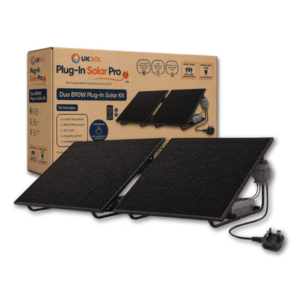 UKSOL  Sheffield Pro Duo Ground Mount – 890W Plug-In Solar Kit