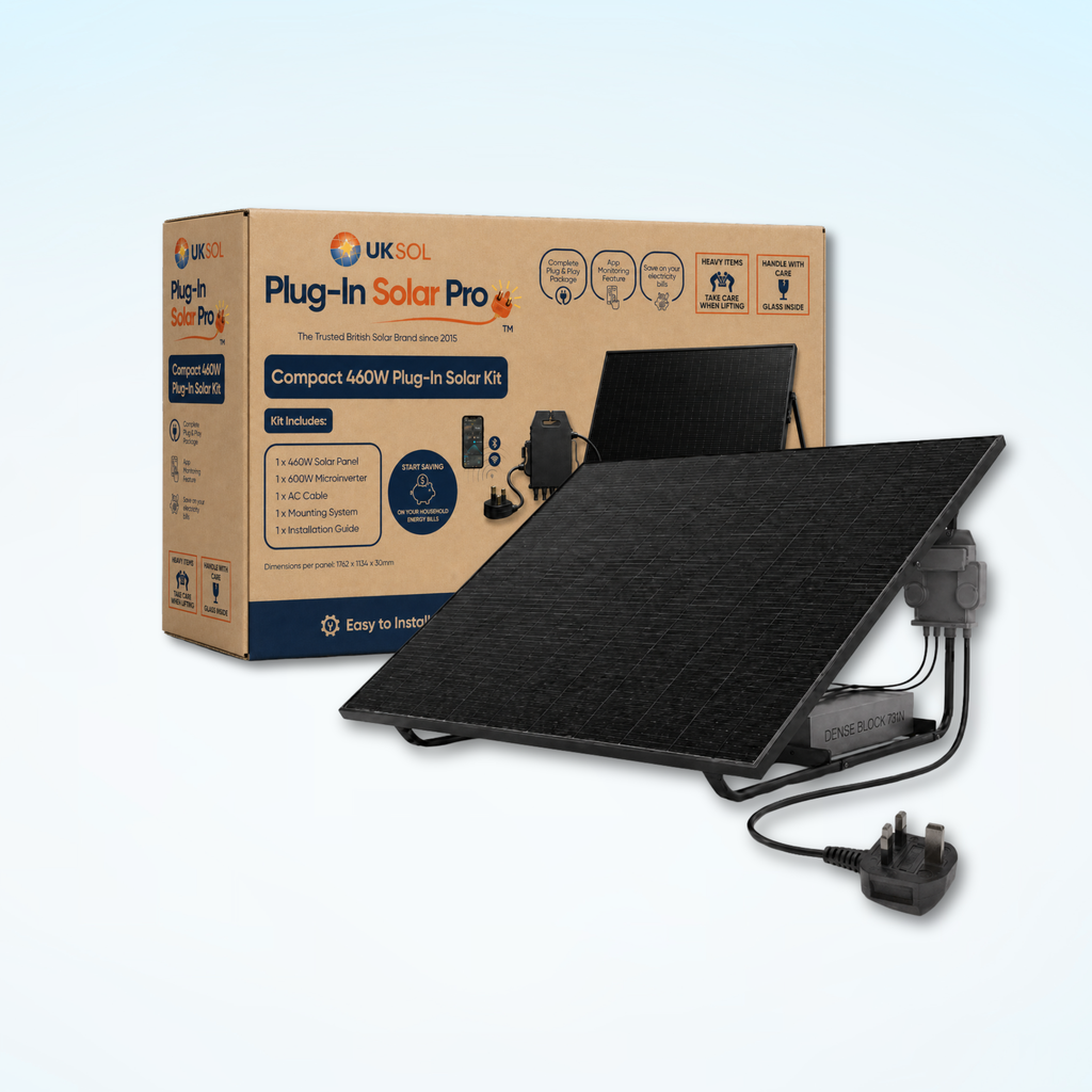 UKSOL Sheffield Pro Compact Ground Mount – 460W Plug-In Solar Kit