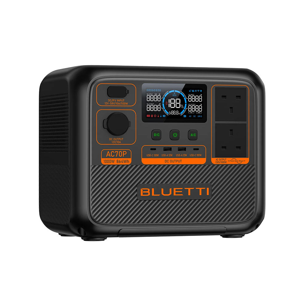 Bluetti AC70P 864w 864W Portable Power Station